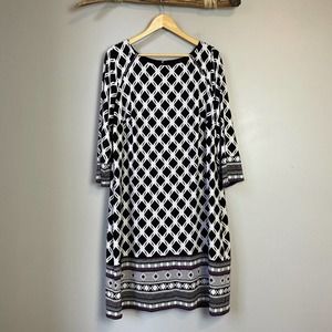 41 Hawthorn Geometric Print Midi Shift Dress